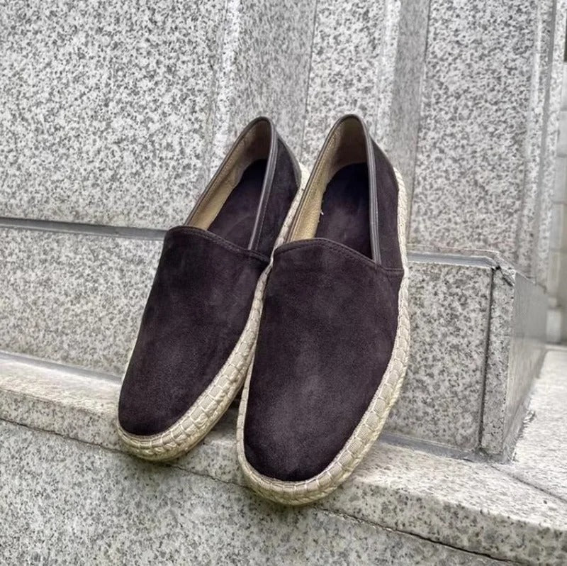 OLD MONEY Tressed Suede Loaffers