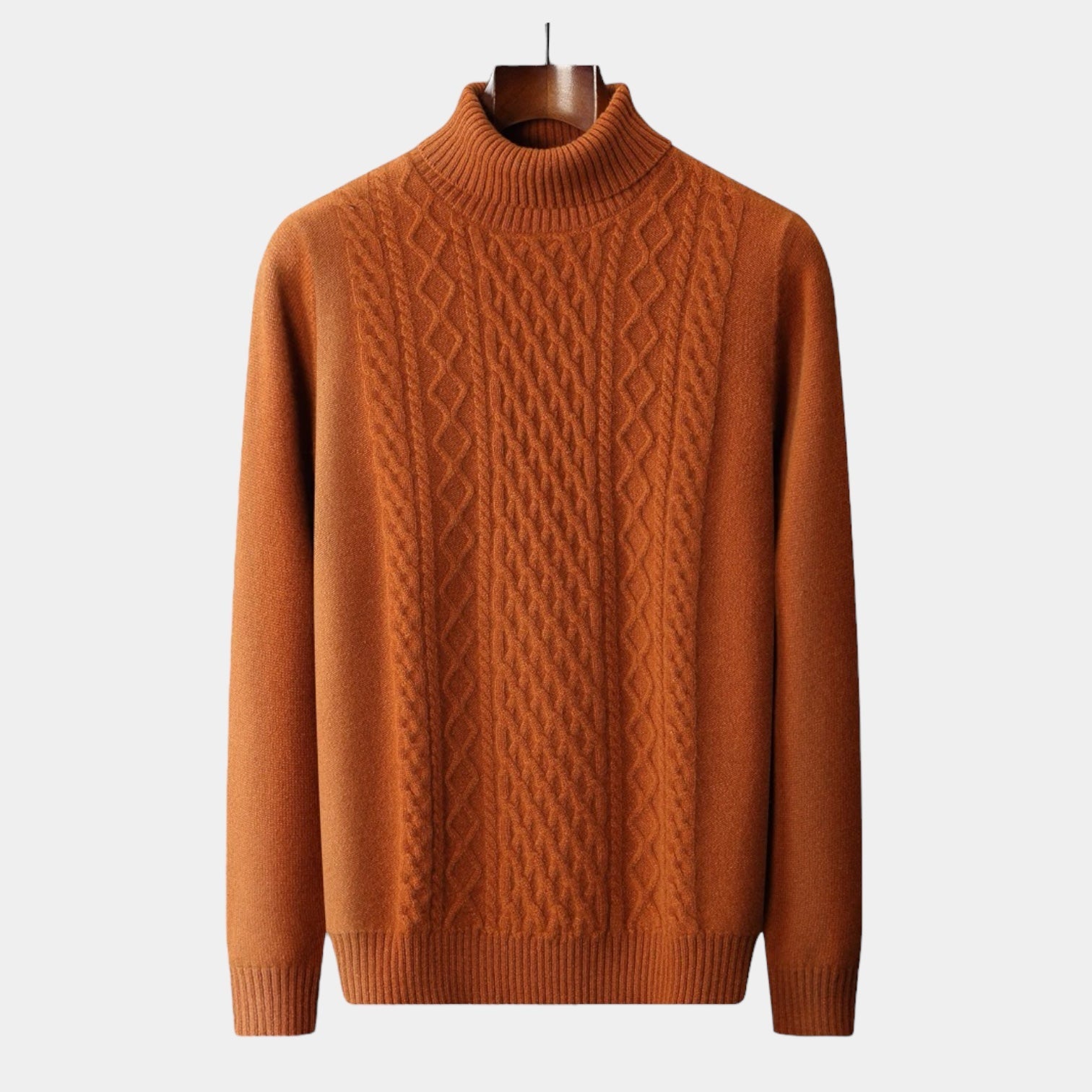 OLD MONEY Merino Wool Knitted Turtleneck Sweater