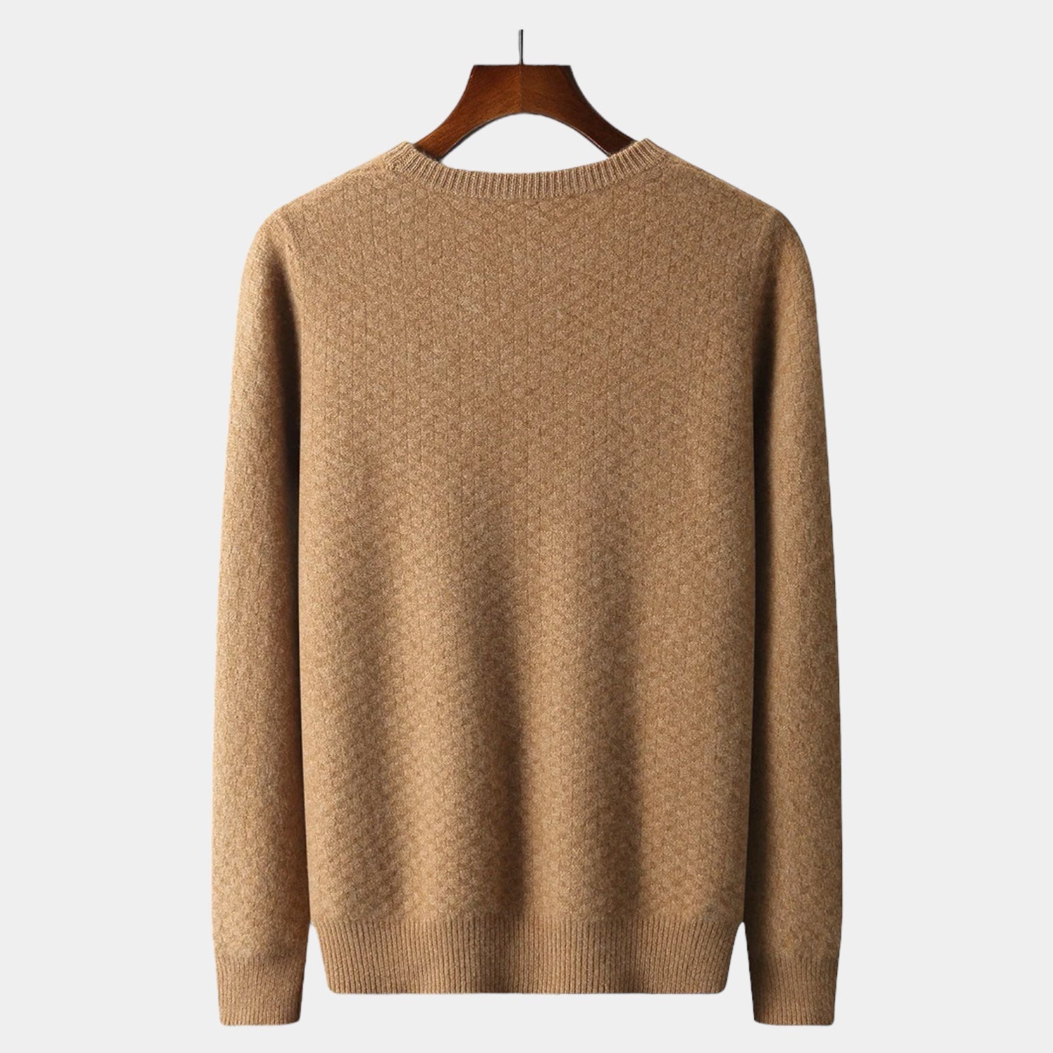 OLD MONEY Merino Wool Checkered Sweater