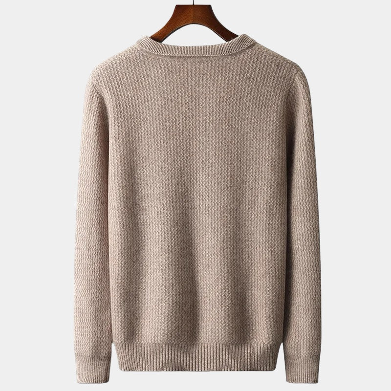 OLD MONEY Merino Wool Flap Collar Sweater