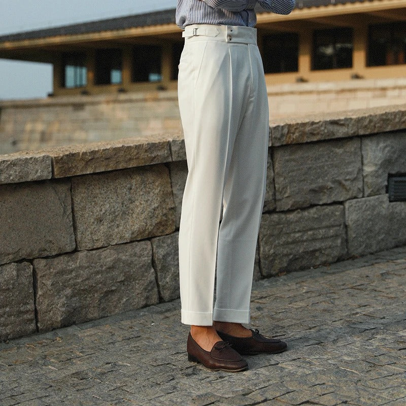 OLD MONEY PLEATED DOUBLE BUTTON TROUSERS