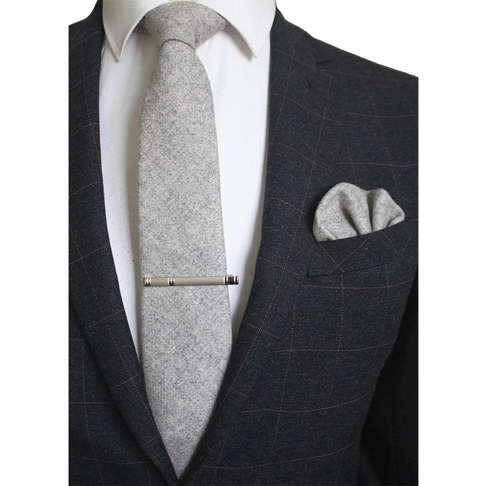 JustMenStrong Design Cravate, bordeaux, gris foncé, gris pâle