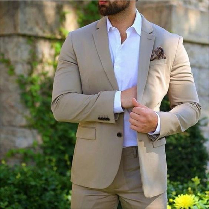 Veste pantalon marron Casual homme slim Fit 2 Pieces homme BusinessMan - Vêtement pour : Homme qui vise l'excellence !